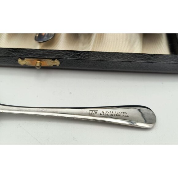 Vintage William Adams Silver Plated 6 Teaspoons Set With Case Sheffield England - Picture 6 of 8